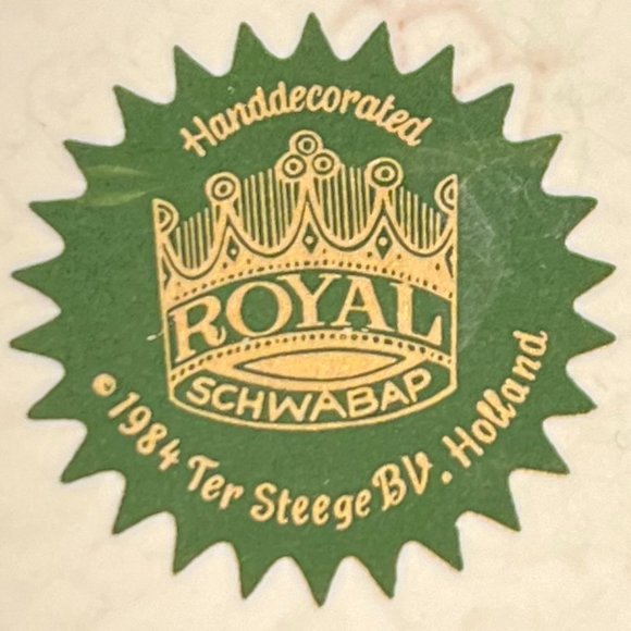 Vintage Royal Schwabap Hand-decorated  Souvenir  Mug 1984 Ter Steege BV Holland - Picture 7 of 7